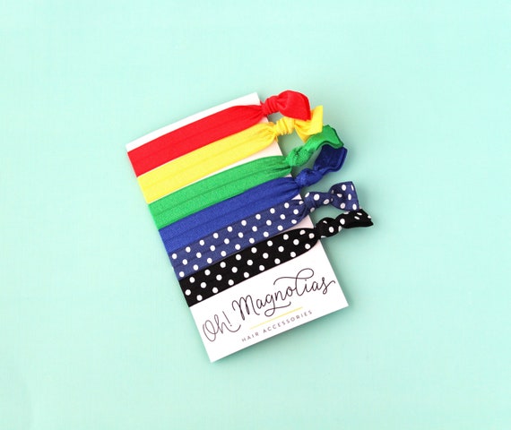 I M Jessica Day Elastic Hair Tie Pack Polka Dot Hair Tie Etsy