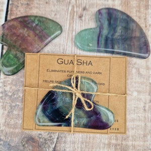 Beautiful fluorite gua sha. Fluorite guasha. Crystal gua sha. Gua sha gift set. Premium quality