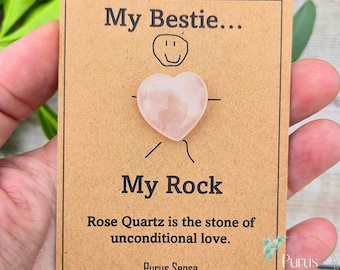Rose Quartz Pocket Hug - Bestie Friendship Gift