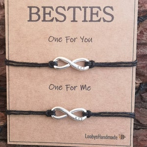 BFF Infinity Freundschaftsarmband Bestie Geschenk, für sie, für ihn, Geschenkidee Freunde, passende Armbänder, Paare, Geburtstag, graviert BFF
