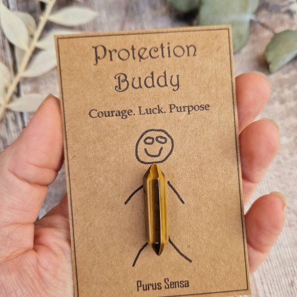 Crystal for protection. Protection crystal gift for him / for her. Cute crystal gift. Tiger eye for protection.