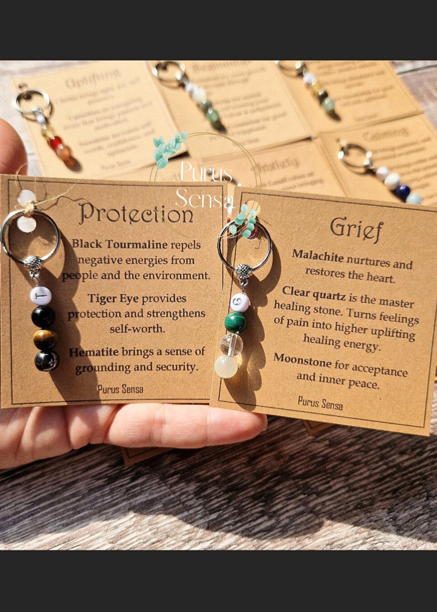 Porte-clés Personnalisé Avec Cristaux Naturels, Idée Cadeau Nouveaux