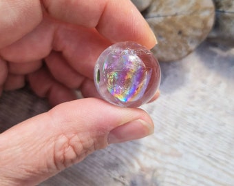 Beautiful premium quality clear Quartz mini sphere. Clear Quartz crystal with rainbows. Mini quartz. Clear quartz 20-23mm
