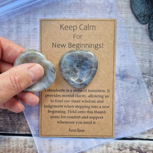 Crystal for new beginnings. New chaper. Crystal gift. Fresh start. New beginning gift. Labradorite. Divorse. New home. New job. him / her