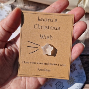 GEPERSONALISEERD kerstkristalcadeau. Kerstwens. Kristal voor kerst. Naamplaatje. Couvert. Kerstdiner. Kousvuller