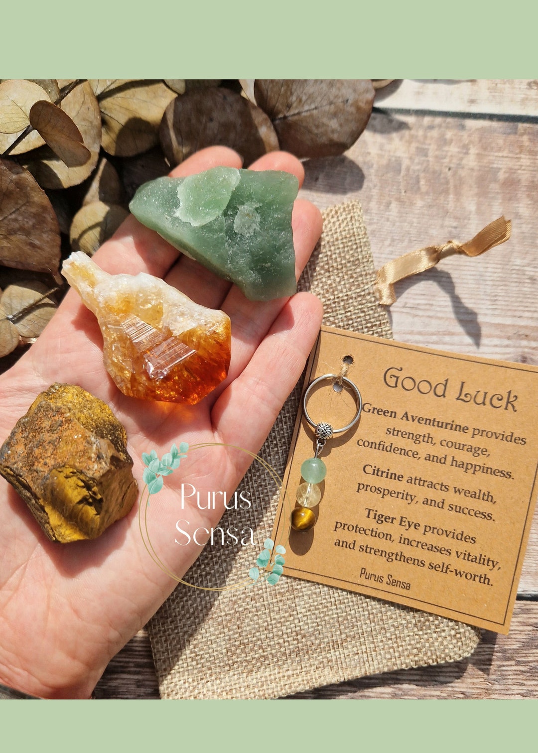 GOOD LUCK Crystal Set. Good Luck Gift. Crystals for Good Luck. Good