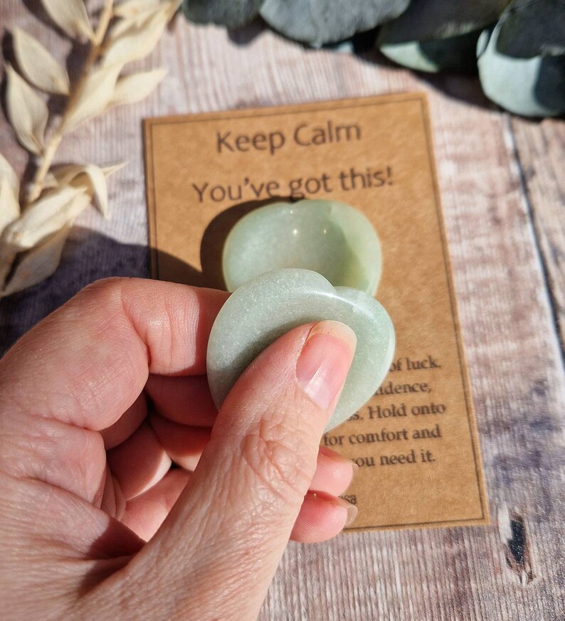 Crystal for luck / confidence. Crystal gift. Good luck crystal. Protection and support crystal gift. Green aventurine. New chapter. image 2