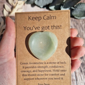 Crystal for luck / confidence. Crystal gift. Good luck crystal. Protection and support crystal gift. Green aventurine. New chapter. image 1