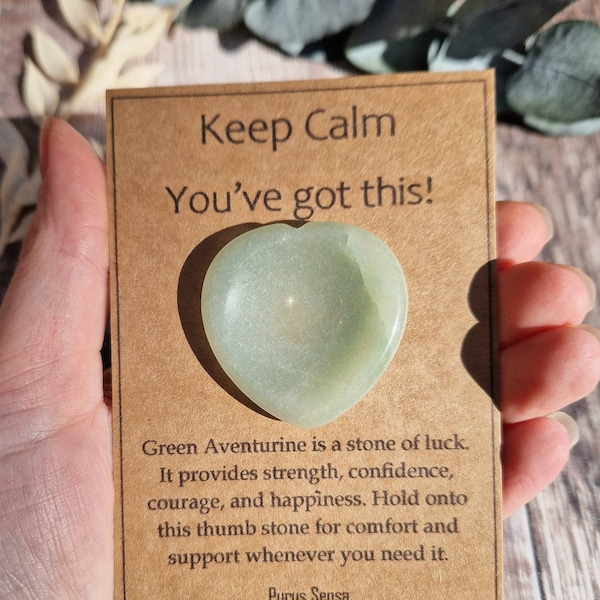 Crystal for luck / confidence. Crystal gift. Good luck crystal. Protection and support crystal gift. Green aventurine. New chapter.