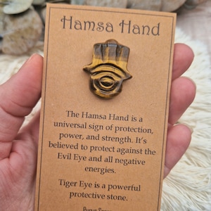Hamsa handbescherming cadeau. Beschermingskristal. Hand van fatima. Bescherming tegen boze ogen. Kristal cadeau.
