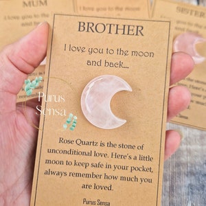 Kristall Geschenk für Familie. Bruder. Onkel. Geburtstagsgeschenk für ihn Papa Mama. einzigartiges centimental bedeutungsvolles geschenk. echten Rosenquarz-Kristall