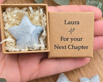 Personalised Next Chapter Kraft Gift Box Set, Labradorite Star