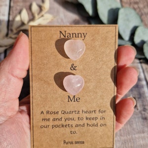 Crystal gift for nanny / granddaughter / grandson. Cute gift for nan / nanny. Pocket hug crystal for nanny. Crystal for nanny / Grandmother