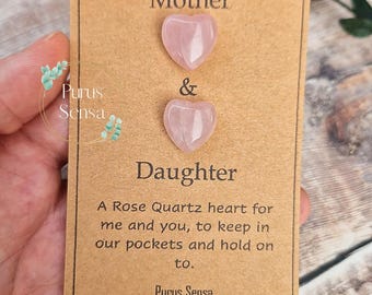 Mother and daughter crystal gift. Crystal gift for mum / daughter. Crystal for mum. Mothers day. Distance gift rose quartz