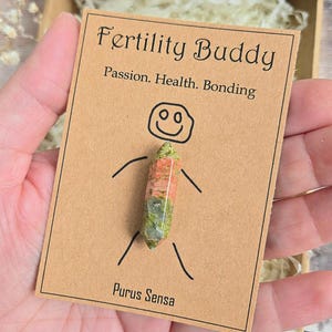 Fertility support gift. Cute fertility crystal. Ivf gift. Crystal for pregnancy. Premium unakite crystal for fertility. Fertility gift image 2
