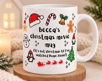 Personalised Christmas movie mug for Christmas