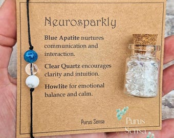 Neurodivergent Crystal Bracelet & Wish Bottle Set