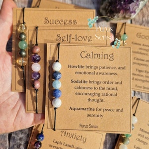Crystal bracelet. Crystal healing bracelet. Healing crystal bracelet for Anxiety, grief, protection, good luck. Crystal support bracelet