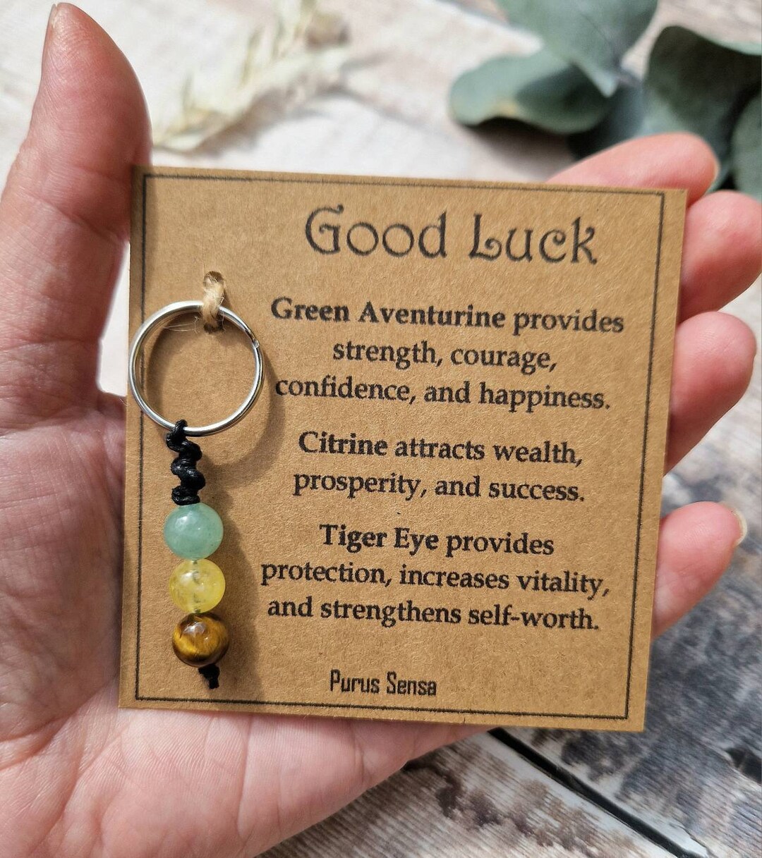 Crystal Keyring for Good Luck. Good Luck Gift. Crystals for Good Luck