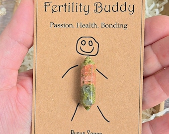 Fertility support gift. Cute fertility crystal. Ivf gift. Crystal for pregnancy. Premium unakite crystal for fertility. Fertility gift