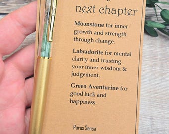PERSONALISED pen gift for next chapter. New chapter gift. Good luck, new job school. Congratulations. Newly qualified. Office. PA. Secretary