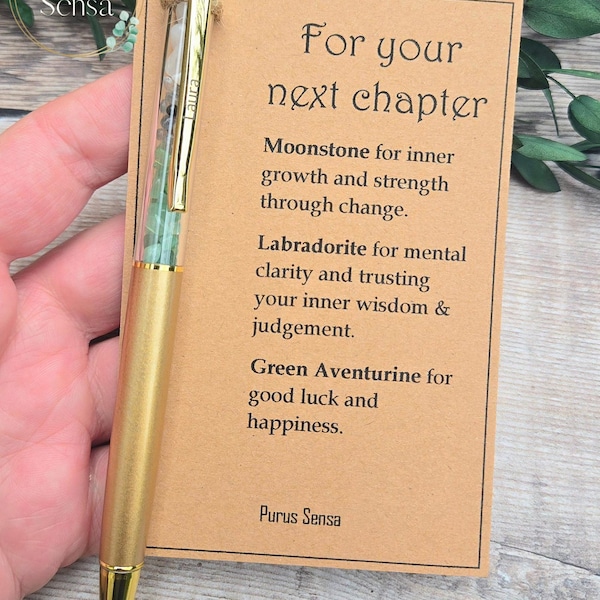 PERSONALIZED Stift Geschenk für das nächste Kapitel. Neues Kapitel Geschenk. Viel Glück, neuer Job Schule. Herzlichen Glückwunsch. Neu qualifiziert. Büro. Pa. Sekretär