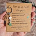 PERSONALISED new CHAPTER. Crystal gift for Next chapter.  keyring .Crystals for new job / new school / graduation / new home / CUSTOM gift product logo