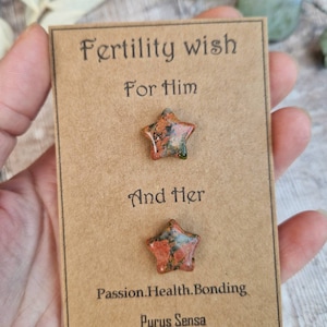 Couples fertility gift. Ivf journey. Fertility support for him / for her. Unakite crystal for fertility.