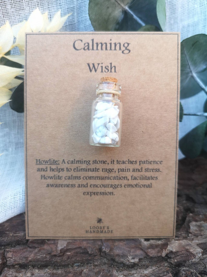 Crystal Wish Bottle. Wish Jar. Mini Bottle of Crystals for Etsy