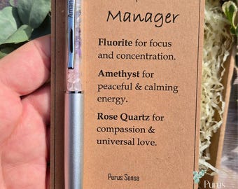 Engraved crystal pen for a Manager. Unique Manager gift