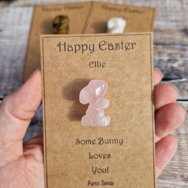 Cute personalised Easter gift. Crystal Easter gift. Easter bunny crystal. Personalised. Unique Easter gift. Crystal for easter