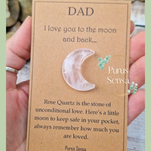 cadeau en cristal pour papa. fête des pères. Cadeau d'anniversaire pour lui papa. Cadeau unique, mignon et significatif. véritable cristal de quartz rose
