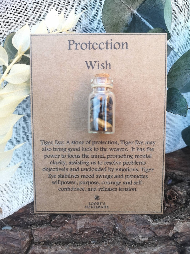 Crystal Wish Bottle. Wish Jar. Mini Bottle of Crystals for Etsy