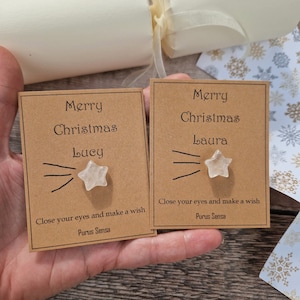 PERSONALISIERTE Weihnachtskristallgeschenk. Weihnachtswunsch. Kristall zu Weihnachten. Wichtel. Gedeck. Weihnachtsessen. Strumpffüller