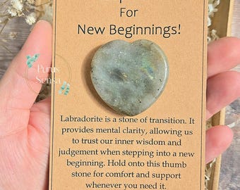 Crystal for new beginnings. New chapter. Crystal gift. Fresh start. New beginning gift. Labradorite. Divorse. New home. New job. him / her