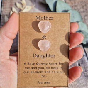 Mother and daughter crystal gift. Crystal gift for mum / daughter. Crystal for mum. Mothers day. Distance gift rose quartz