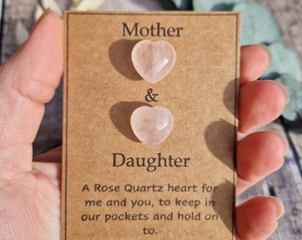 Mother and daughter crystal gift. Crystal gift for mum / daughter. Crystal for mum. Mothers day. Distance gift rose quartz