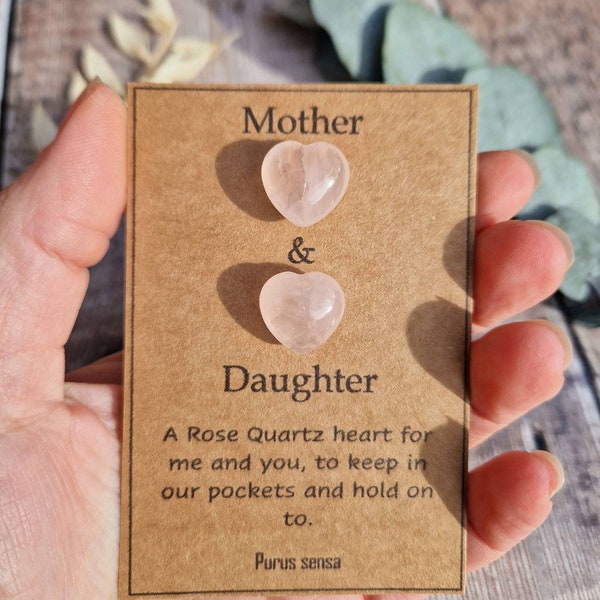 Mother and daughter crystal gift. Crystal gift for mum / daughter. Crystal for mum. Mothers day. Distance gift rose quartz