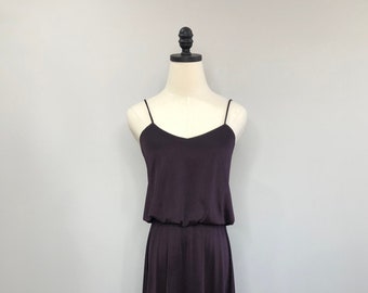 Vintage Lillie Rubin deep purple strappy dress