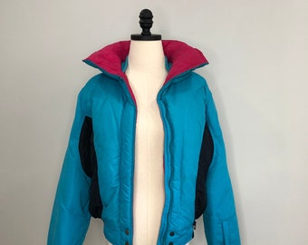 Vintage 80’s colorblock down puffer jacket