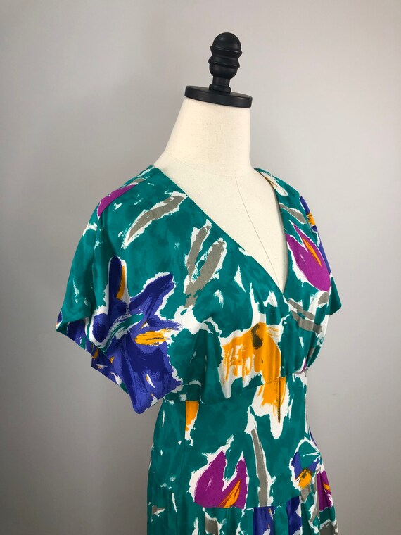 Vintage R.E.O Originals colorful abstract dress - image 3