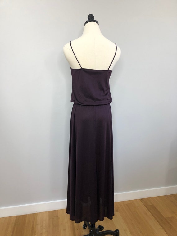 Vintage Lillie Rubin deep purple strappy dress - image 6