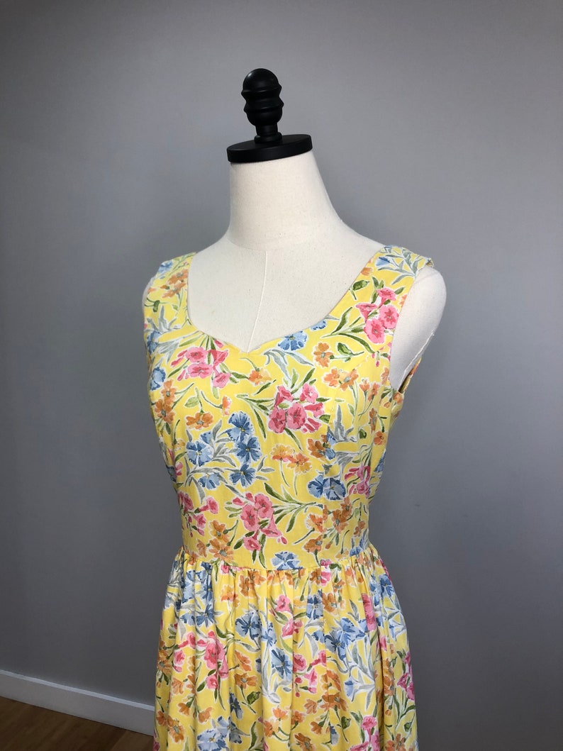 Vintage Laura Ashley pastel floral sundress image 2