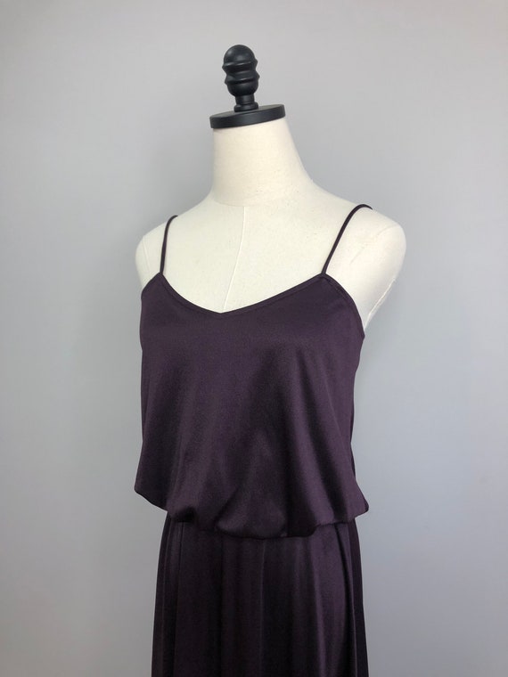 Vintage Lillie Rubin deep purple strappy dress - image 2