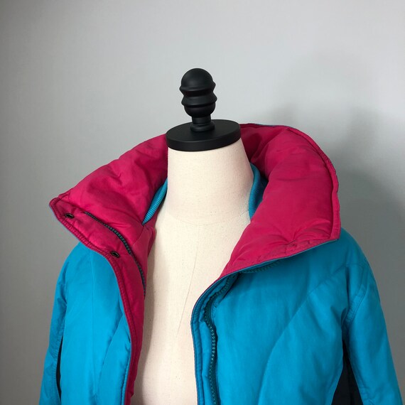 Vintage 80’s colorblock down puffer jacket - image 4