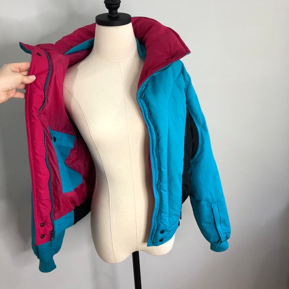 Vintage 80’s colorblock down puffer jacket - image 3