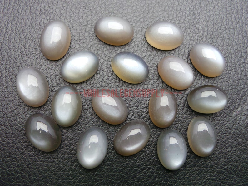 18x13 MM Wholesale #WLGM49 Grey Moonstone Cabochon- Grey Moonstone Smooth Oval Cabochon Rare Grey Moonstone Gemstone Cabochon