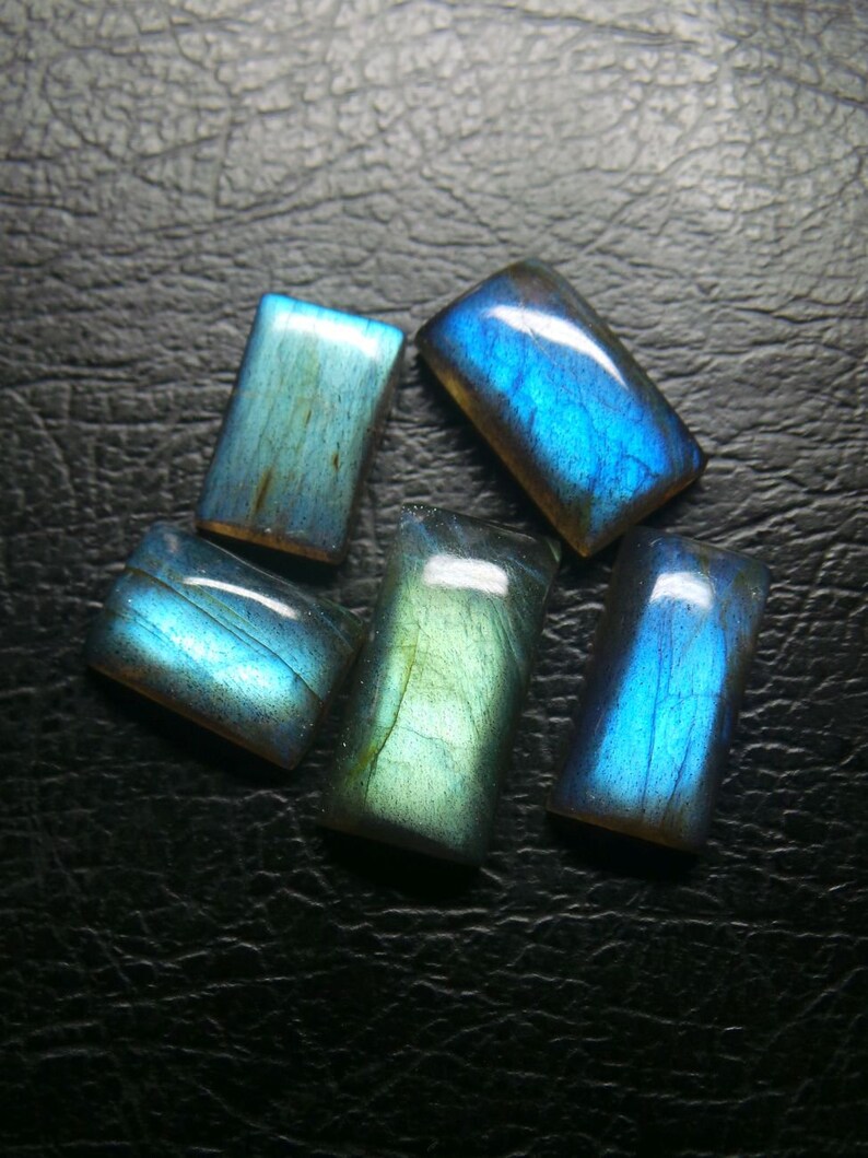Labradorite Gemstone Cabochon Labradorite Smooth Rectangle Cabochon 14.5-19.5 MM Labradorite Cabochon Wholesale #1948 Loose Gemstone