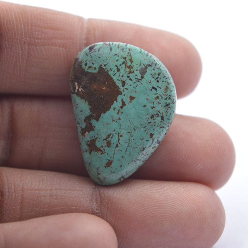 Tibetan Turquoise Gemstone Tibetan Turquoise Cabochon MM,28.5x20.5x6 Wholesale #2664 Natural Tibetan Turquoise Smooth Fancy Cabochon