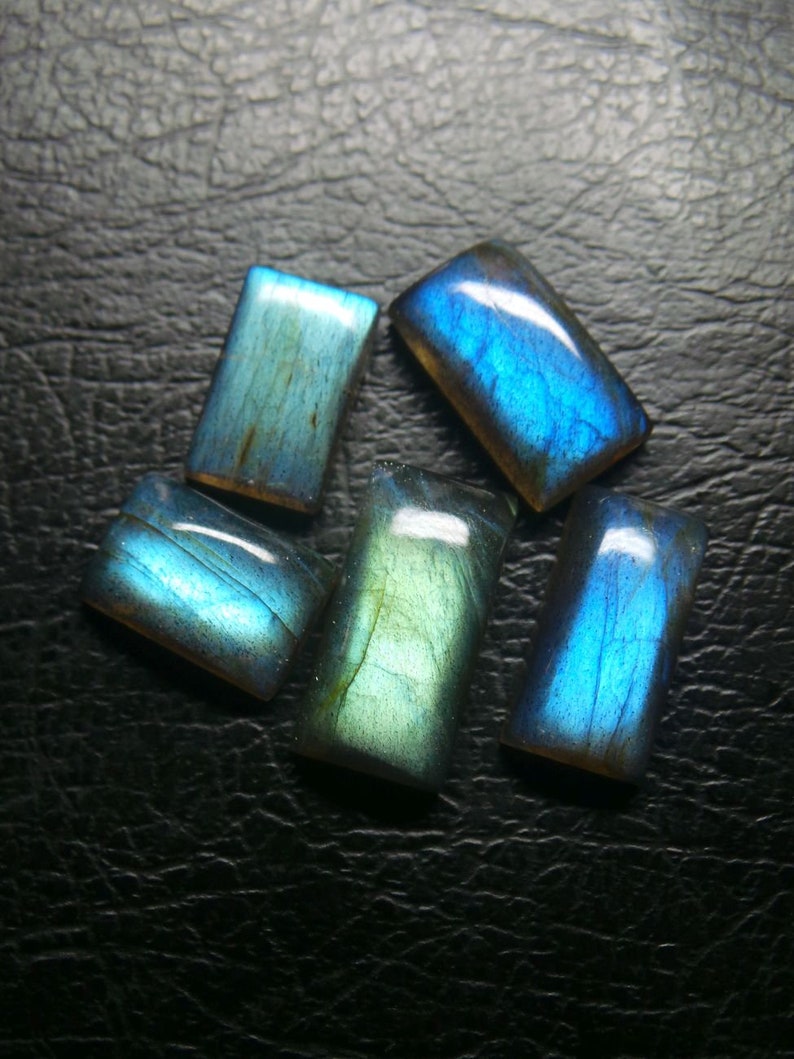 Labradorite Gemstone Cabochon Labradorite Smooth Rectangle Cabochon 14.5-19.5 MM Labradorite Cabochon Wholesale #1948 Loose Gemstone